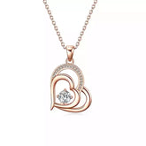 Personalized Name Necklace - Custom Engraved Name Stylish Heart Design Necklace Valentine's Day Gift